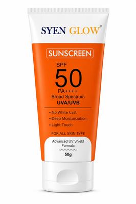 Syenglow SPF 50 PA++++ | UVA/UVB Broad Spectrum Protection Cream for Face & Body | No White Cast | Moisturizing Formula | Oily, Dry & Sensitive Ski