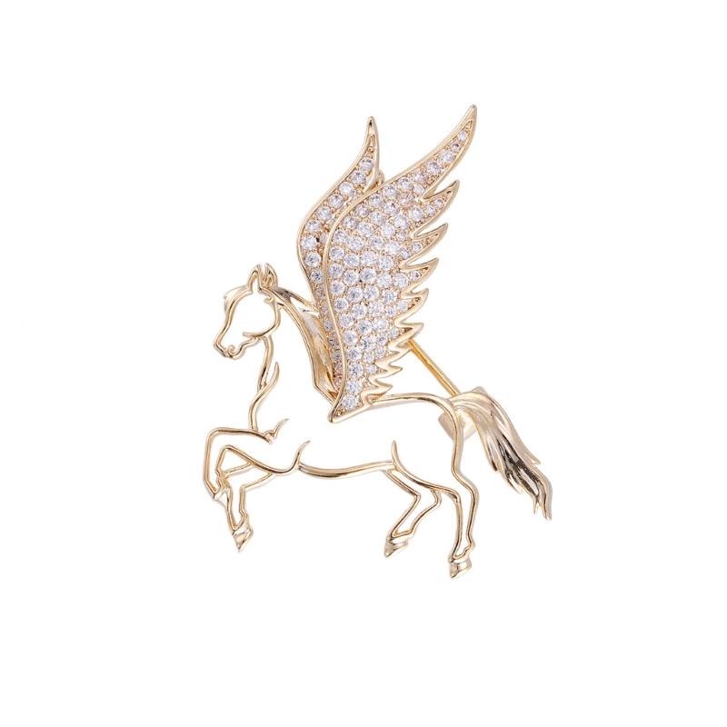 

Corsage Pin Flying Horse Brooch Unique Brooch Pin Clothing Jewelry Alloy Texture Suitable for Friendship and Celebration золотий