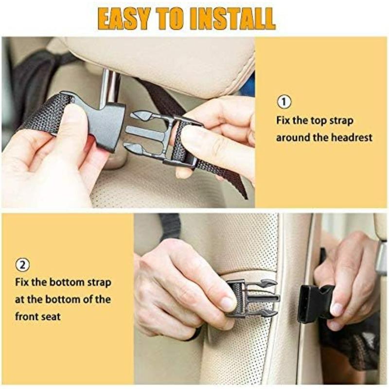 Car Backseat Organizer 9 Storage Pockets Seat Back Protectors Kick Mats for Kids Toddlers Accessories Car Seat Back Storage