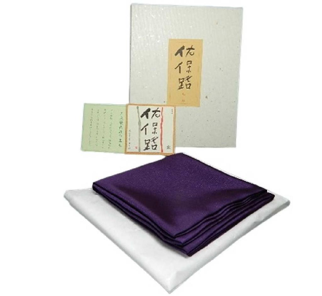 Premium quality fukusa (cloth) for men, made of 100% pure silk (purple), available at Tokumasu Tea Ceremony Utensil Specialty Store.