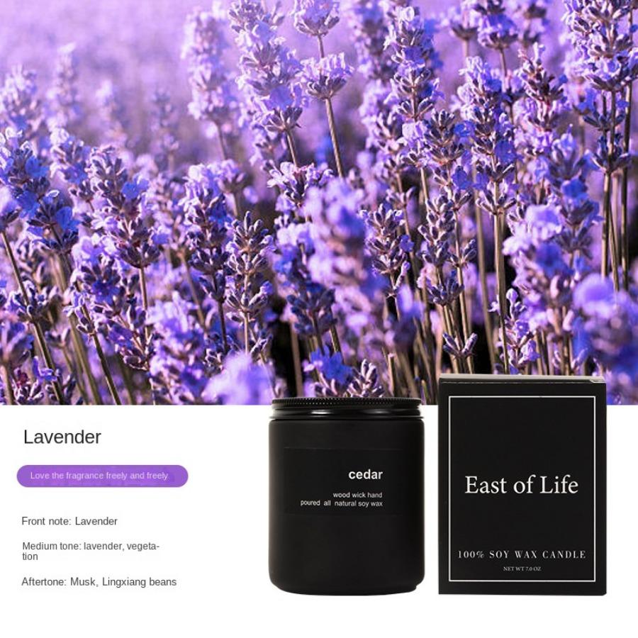 1pc Scented Candles Soy Wax Aromatherapy Glass Jar Candles Novelty Lavender Cup Wax Home Decor Bathing Yoga Relieves Fatigue