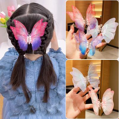 1PCS New Moving Dreamlike Butterfly Baby Hairpins Girls Hair Clips Kids Cute Headwear Children Hair Accessories