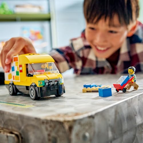 LEGO City LEGO(R) Delivery Van Toy, Birthday Gift, Educational Building Blocks, for Boys and Girls Ages 6, 7, 8, and 9, Vehicle, Miniature Car, Stylis