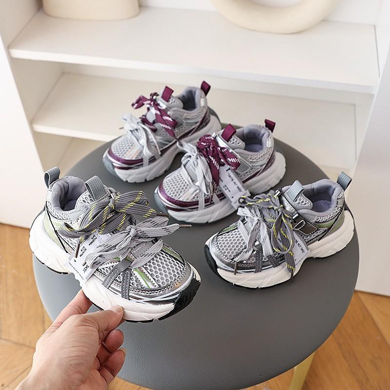 Kids Chunky Sneakers Lightweight Breathable Mesh Casual Shoes Boys Girls