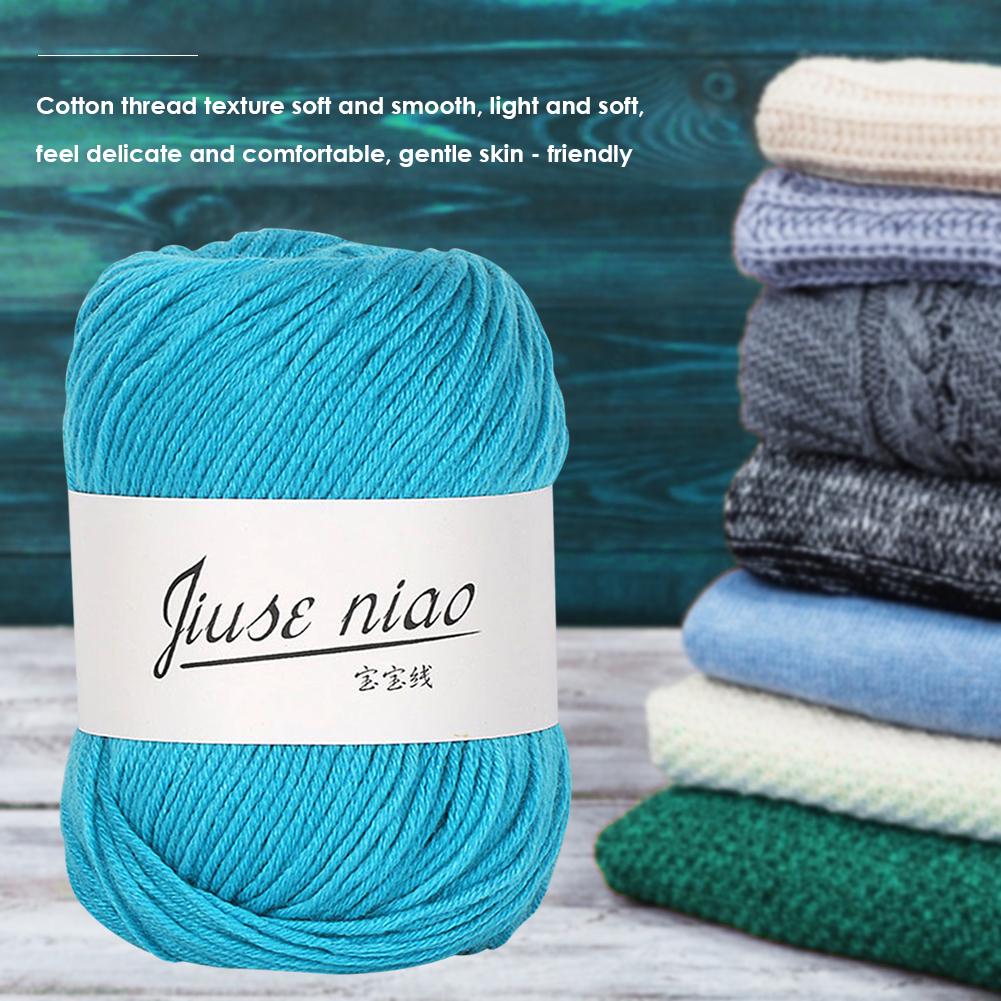 6-strand Pure Cotton Thin Yarn for Crochet Hand Stitching Knitting Baby Threads