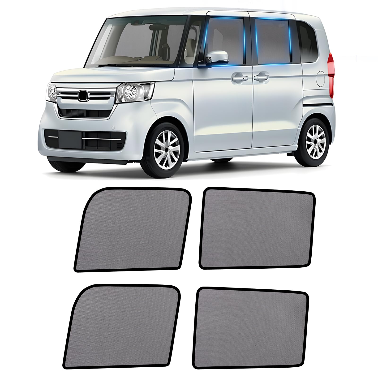 

ZATOOTO Honda JF3 JF4 Серия Эксклюзивная Сетка Магнитная Защита от Насекомых Боковая Конфиденциальность УФ Защита от Насекомых Конфиденциальность Легкая Сумка для Хранения N-BOX Шторка, Тип, Сетка, чёрный