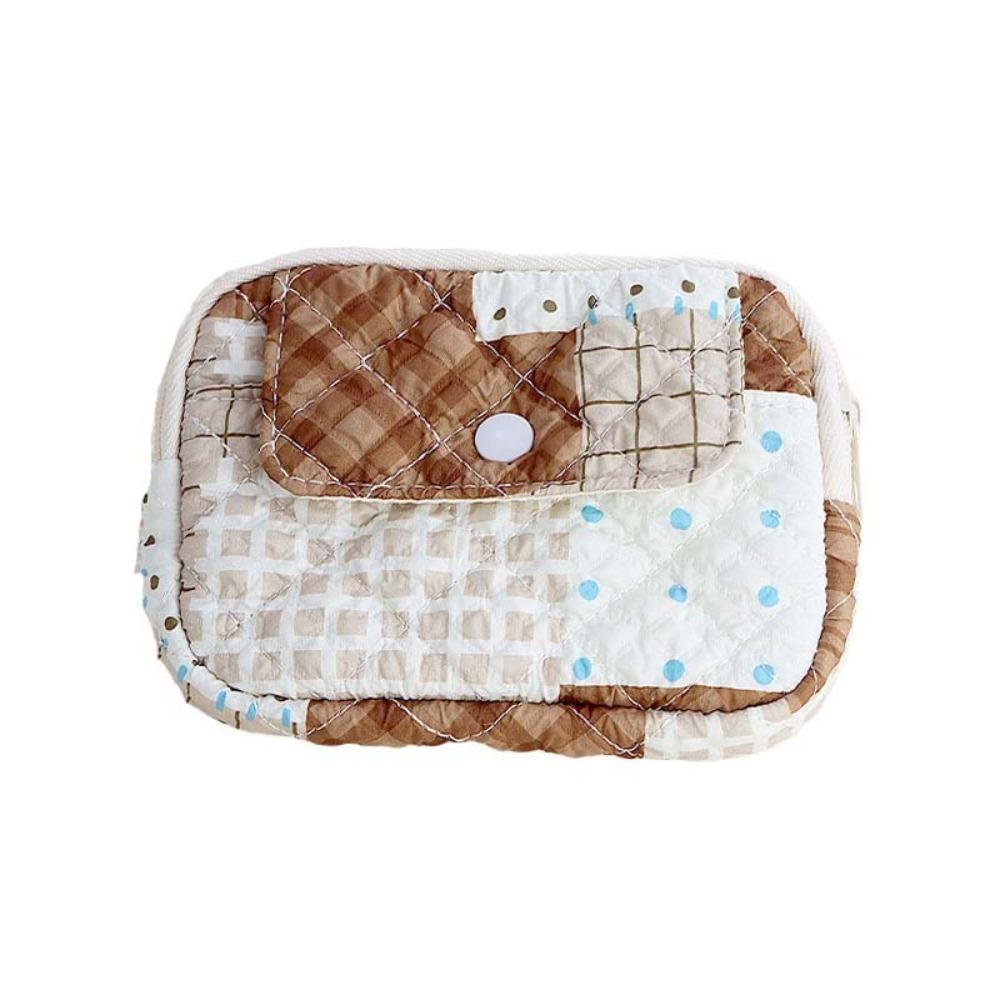 

Polka Dot Small Makeup Lipstick Bag Large Capacity Mini Canvas Storage Bag Outdoor Style 1