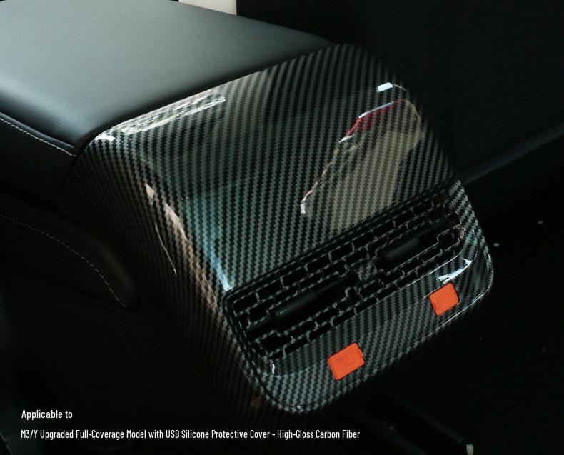 Tesla Model Y/3 Rear Air Vent Protector Anti-Kick Cover Interior Accessory