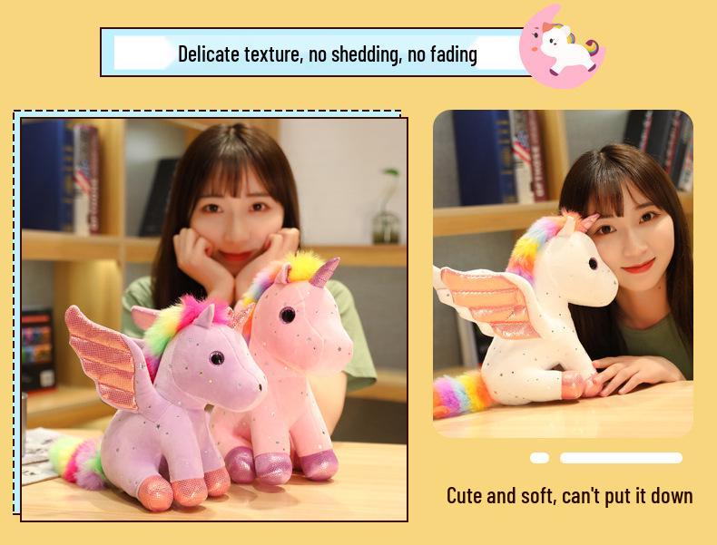 Angel Unicorn Plush Backpack Keychain Pendant Gift