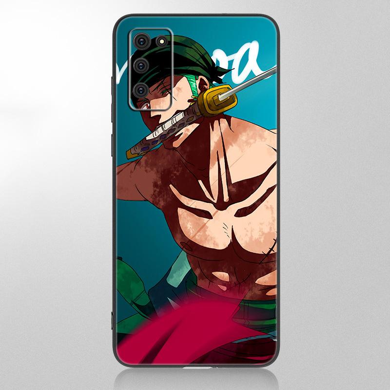 Anime Roronoa Zoro Case For Samsung Galaxy A12 A02S A22 A32 A52 A72 A71 A51 A41 A31 A21 A11 A50 A70 A10S A20S Black Soft Cover