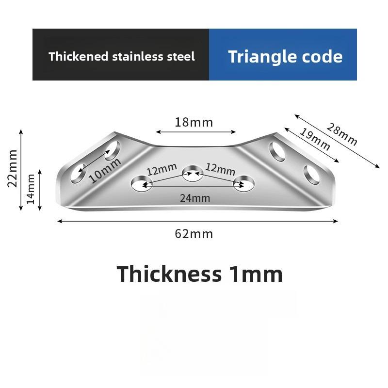 Angle Bracket Thickened Stainless Steel Three Side Right Angle Furniture Hardware Connection Fitting Corner Aluminum Extrusion