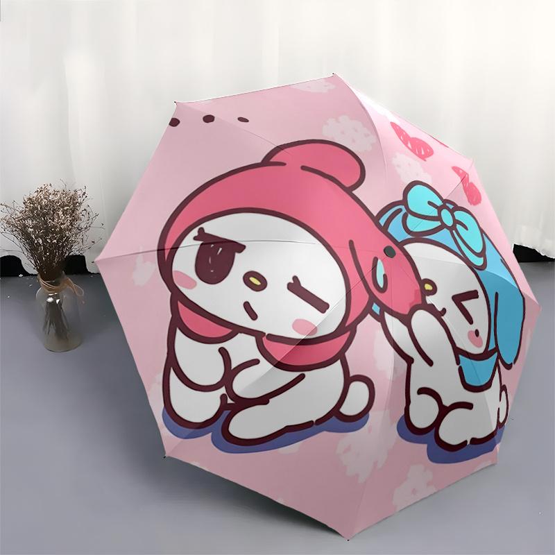 1pc Sanrio Characters Umbrella: Automatic Opening & Closing, Foldable Design, Outdoor Use, Perfect Gift for Fans and Travelers.Q021