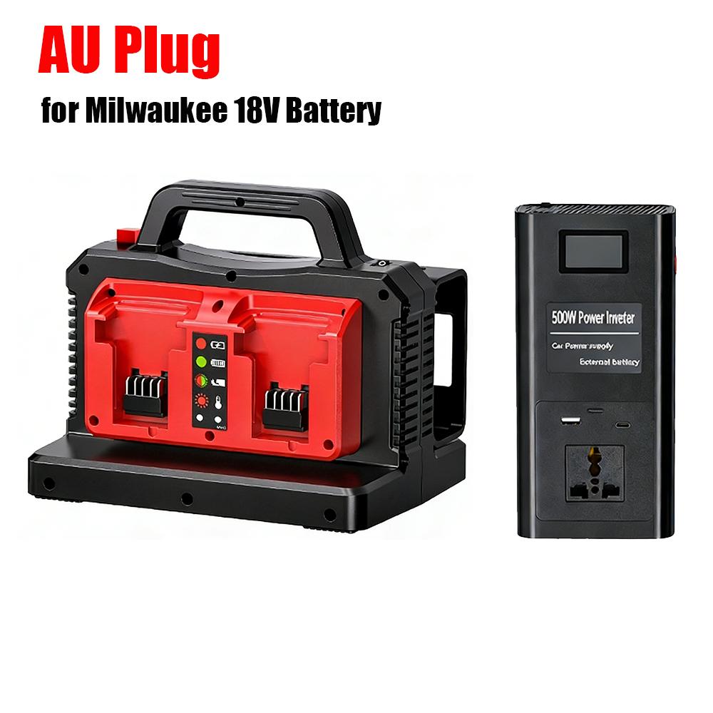 NEW Power Inverter AC111V/ 111V for Milwaukee 18V Battery with USB Type-C DC Cigarette lighter Port Output Outdoor Power Station