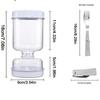 1/2set Pickles Jar With Forks Dry and Wet Dispenser Pickle Olives Hourglass Jar Cucumber Container for Kitchen Juice Separator