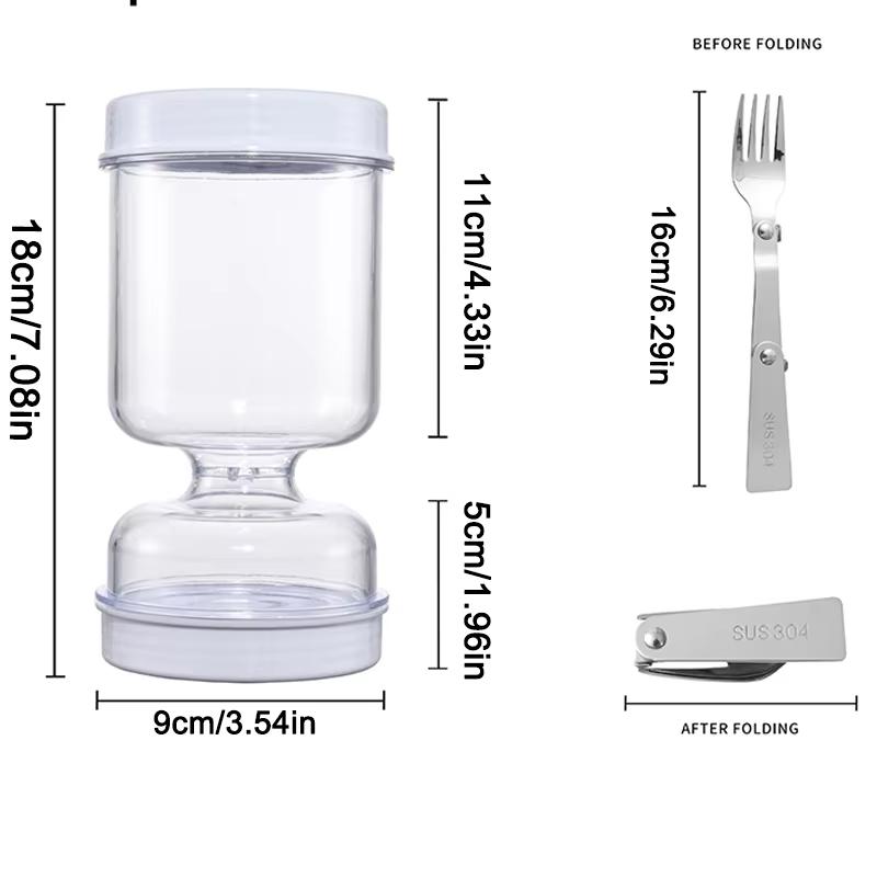 1/2set Pickles Jar With Forks Dry and Wet Dispenser Pickle Olives Hourglass Jar Cucumber Container for Kitchen Juice Separator