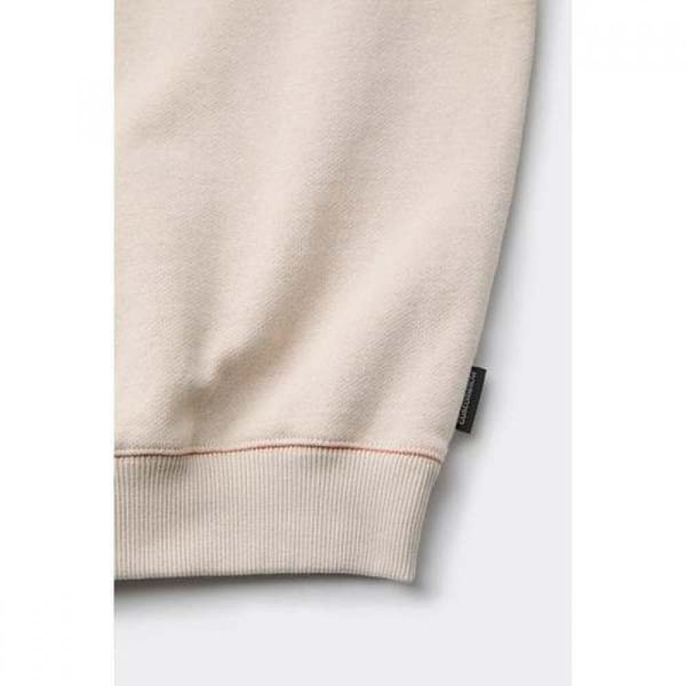 Customellow Oversized Cotton Sweatshirt Two Tone Beige Cwtaw25622orx
