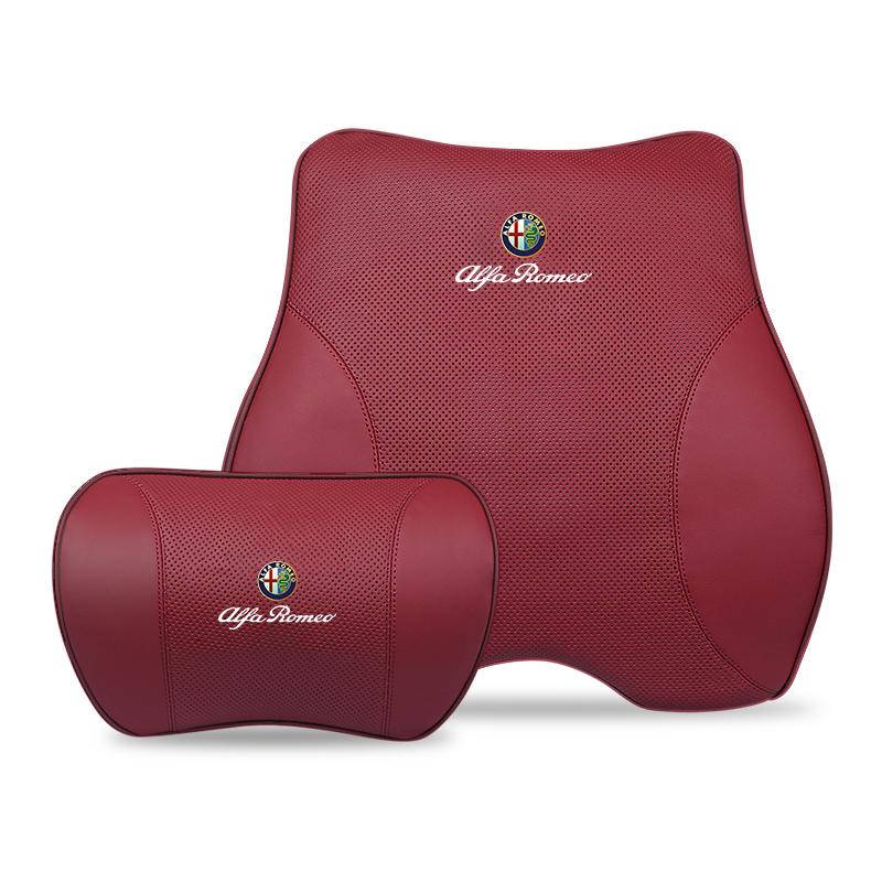 Auto Nackenkissen Sitz Kopfstütze Unterstützung Lendenkissen Zubehör für Alfa Romeo Giulietta GT 159 147 156 Mito Brera Giulia F1 Stel