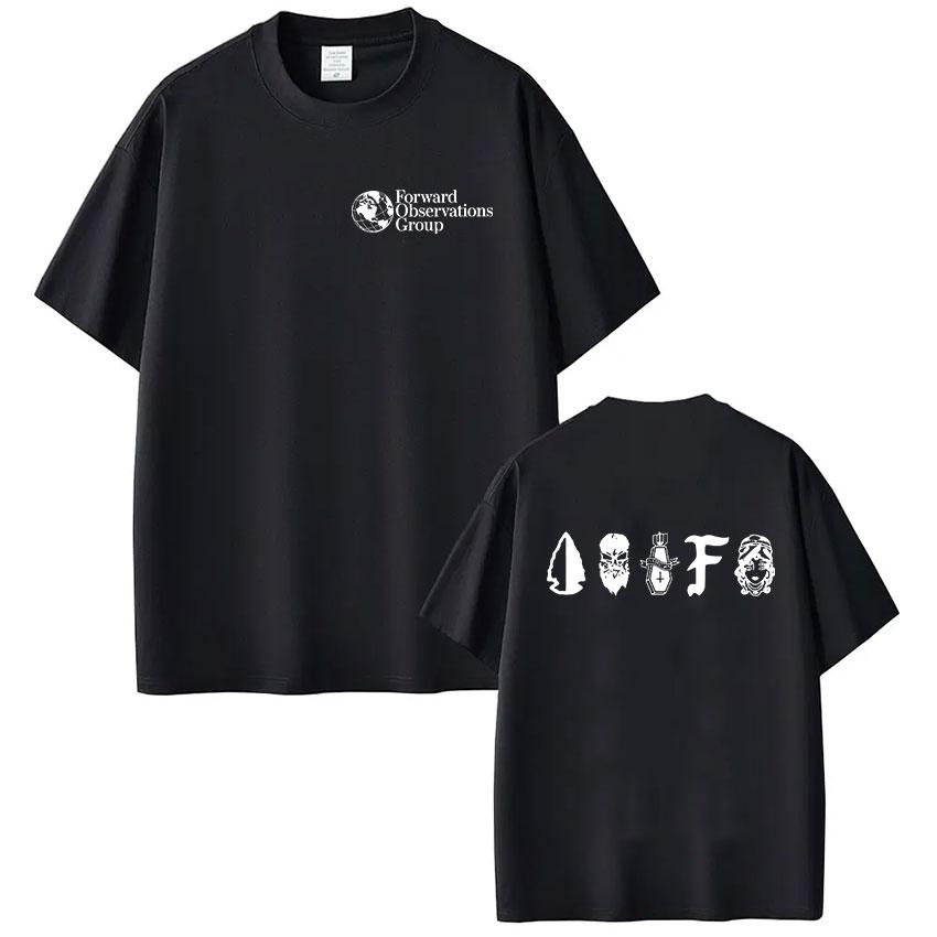 Forward Observations Group Skeleton Tshirts Unisex Women Clothing Fashion Punk Gothic T Shirts Oversized Casual Tees Streetwear