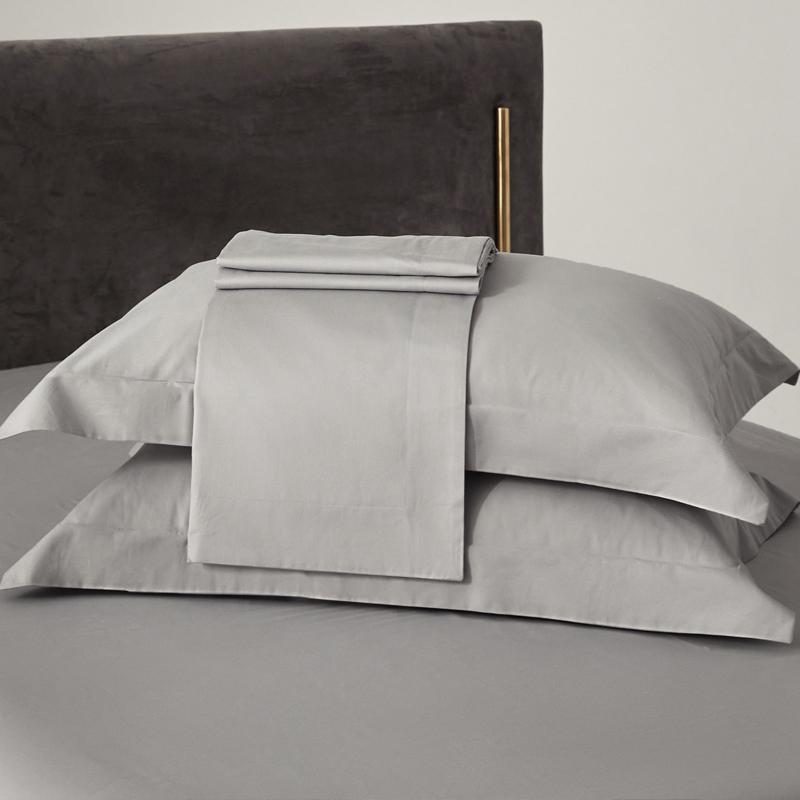 Premium Long-Staple Cotton Pillowcase Set - 100% Pure Cotton, Solid Color, 48x74cm (2-Pack)