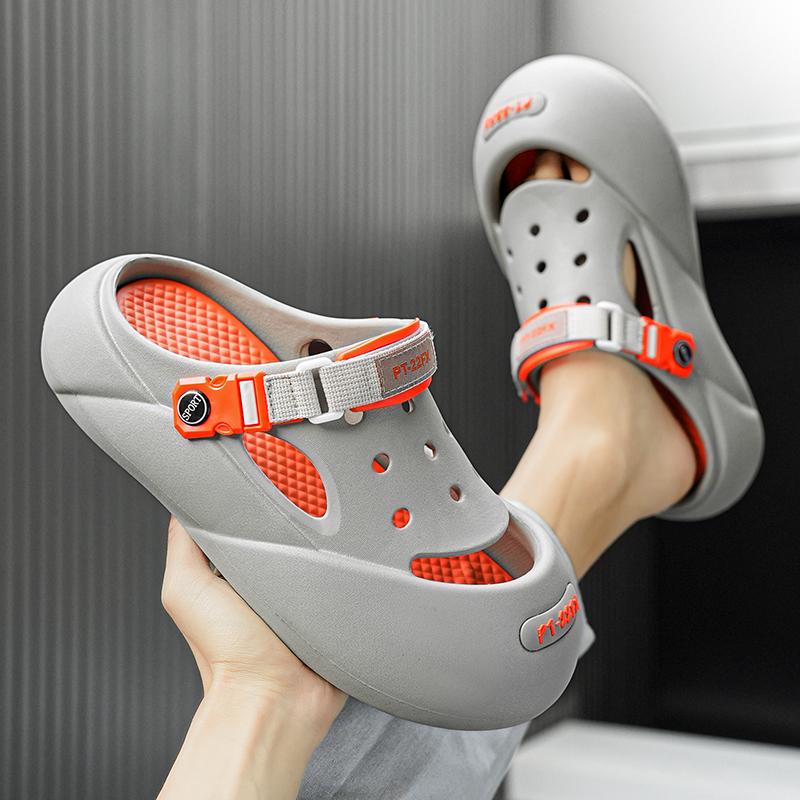 Fashion Men Platform Sandals Street Fashion Trend Slippers Outdoor Clogs Garden Shoes Beach Sandals Flip Flop Casual Slippers For Couple