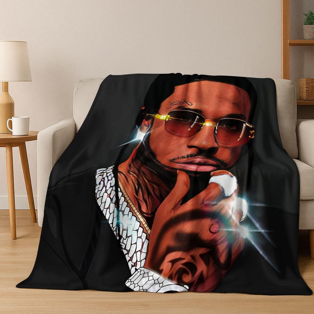 Legends Rapper Collection HIP HOP Rap Star Art Flannel Blanket,Cozy Soft Throw Blanket for Home Bedroom Bed Sofa Cover Gift Kid