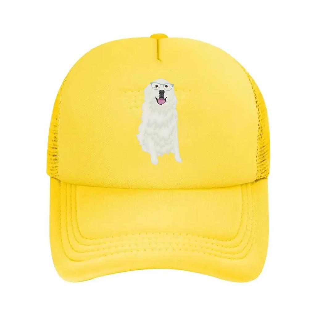 White Dog Pet Cute Design Mesh Baseball Cap