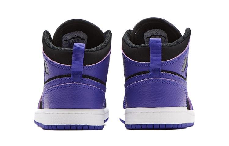 Kids' Sneakers Nike Jordan 1 Mid Black Dark Concord (PS) Black/Dark Concord-White