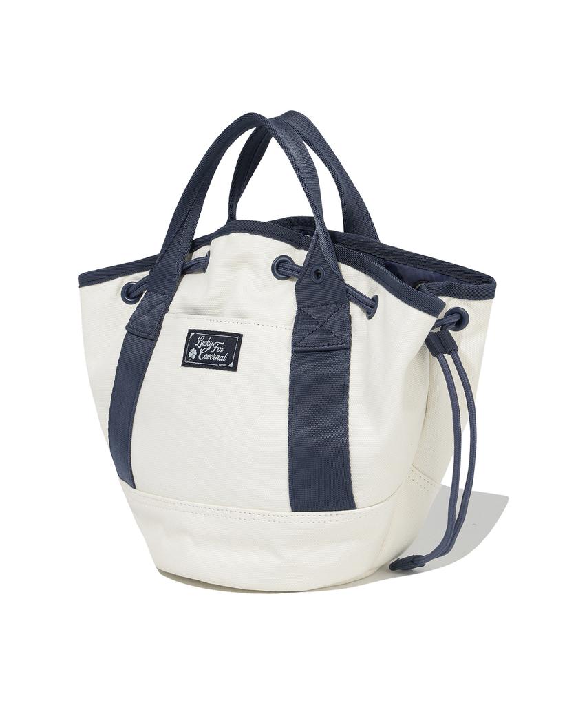 Covernat Woman Drawstring Tote Bag Ivory