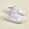 Summer Half Tray White Shoes New Korean Version Ins Female Students Mesh Breathable Height Increase Casual Board Shoes K3903