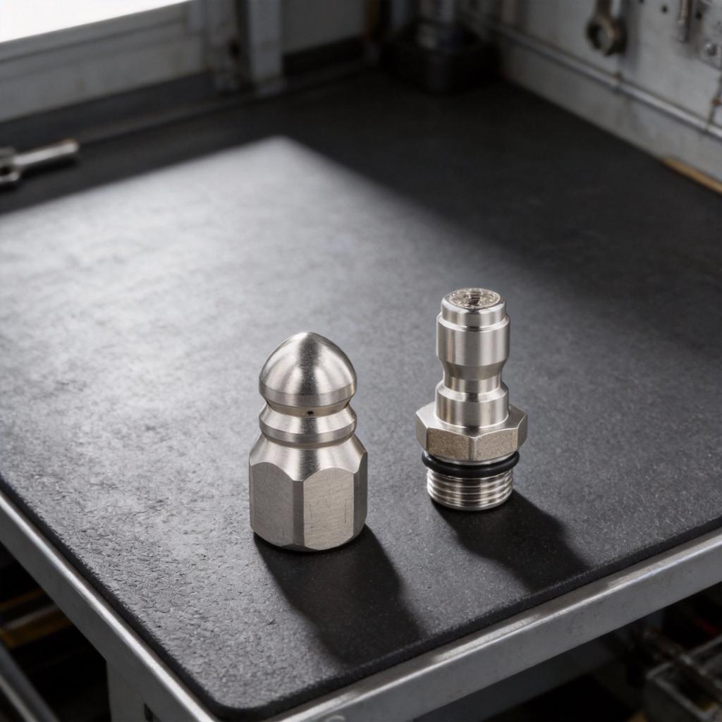 Silvery Pipe Cleaning Nozzle Set 0 Front Nozzle Compatible With High-Pressure Cleaners Enhanced Debris Removal