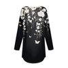 Damen T-Shirts Niedlich Vintage Musterdruck T-Shirt Langarm Tunika Oberteile Baumwolle Pullover
