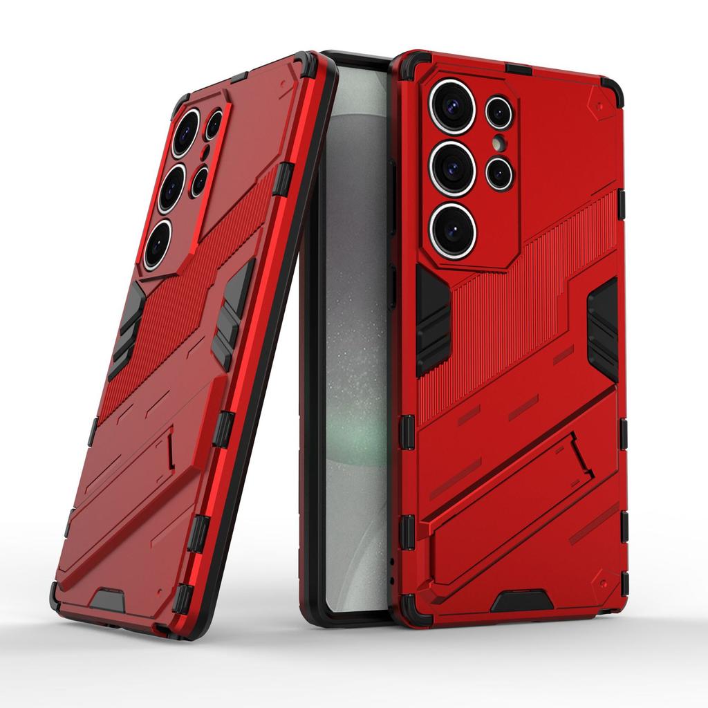 Suitable for Samsung S25Ultra Punk Anti Drop Phone Case and Samsung S25 Edge Multi Functional Stand Protective Case