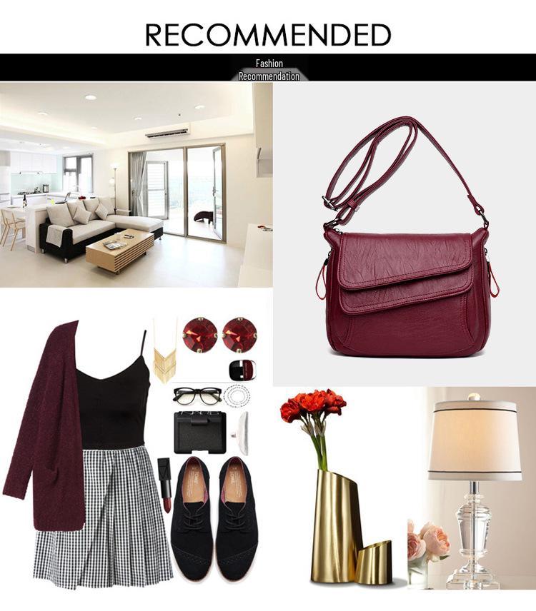 2024 Damenmode Weiche Leder Umhängetasche - Neuer Koreanischer Stil, Europäisch & Amerikanisch Inspirierte Damen Schultertasche.