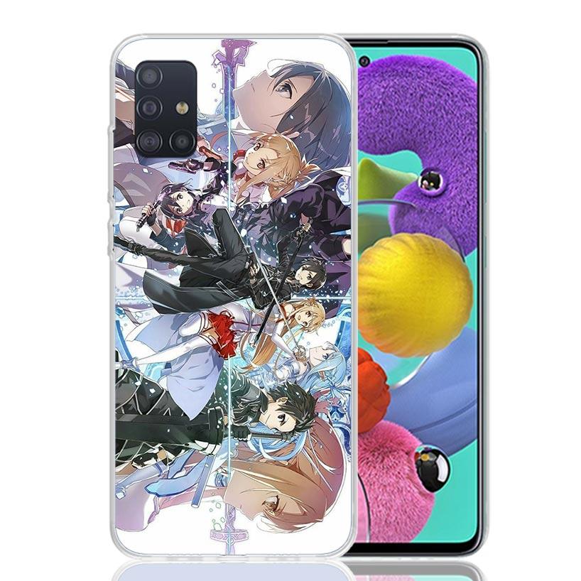 Anime Sword Art Online SAO Phone Case For Samsung Galaxy A52 A32 A22 A12 A02S A50S A30S A51 A31 AA71 Note 20 Ultra 10 S10 Plus G