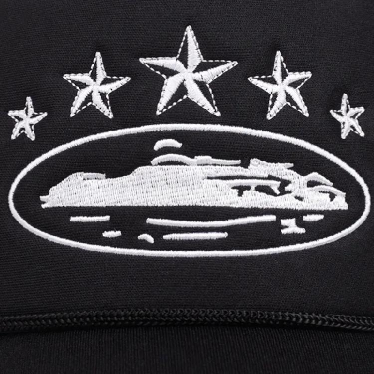 Trendy Adjustable Baseball Hat Cotton Sun Hat with Embroidery Pentagrams For Adult and Teens Daily Sport Activity Wear