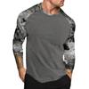 Camouflage Style Printed Raglan Sleeves Men's Short Sleeved Top