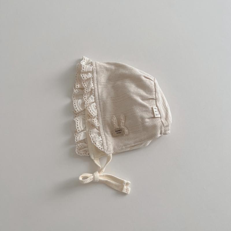 Baby Spetsmössa i Vintagestil med Blom-/Kaninmönster Stilfull Babyhatt med Justerbart Band Lämplig för Pojkar & Flickor