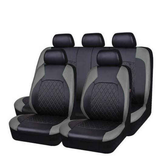 Universal Diamond Pattern PU Leather Car Seat Cover with Airbag Compatibility