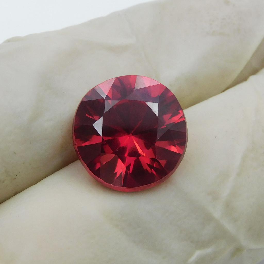 Natural Orange Sapphire Loose Gemstone Round Shape 9.75 Ct Ceylon September Birthday Birthstone