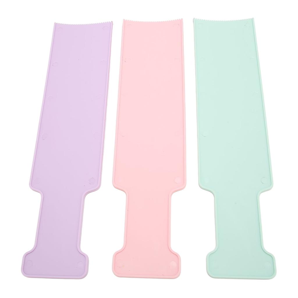 3pcs Balayage Board Curved Comb Teeth Smoothing Surfaces Widen Foiling Board for Hair Dye