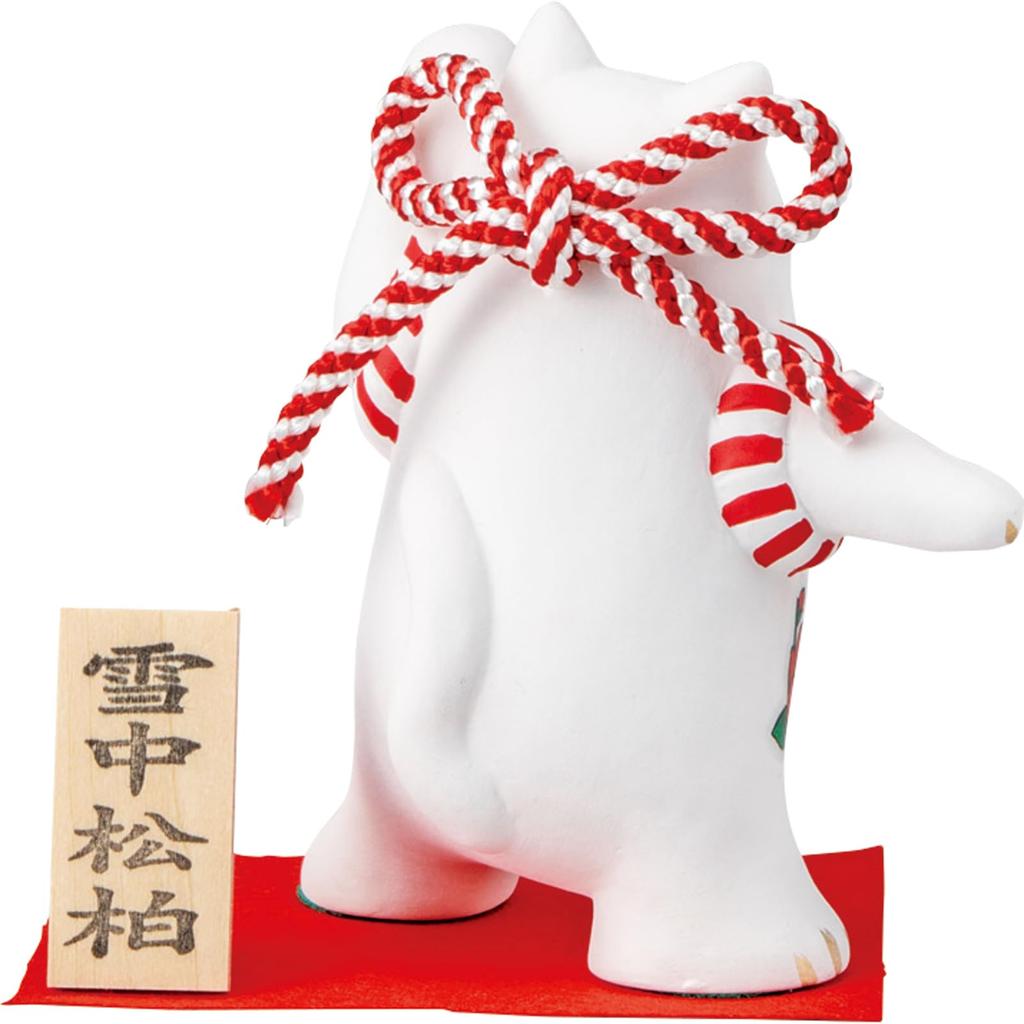 Cute "Kabuki Cat" Winter Camellia Blooming Cat Figurine, Approx. 9 X 11 Cm, Japanese Gift, Concierge, Cat Merchandise, White, Made In Japan, San4579-4