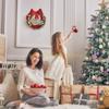  Christmas Decorative Wreath Festival Wall Hanging Decoration Holiday Door Wreath for Doorway Wall Mantels Hallway Window
