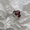 Silberring mit natürlichem Granat 6,898ct, Gewicht des Artikels 4,63 g (2181330)