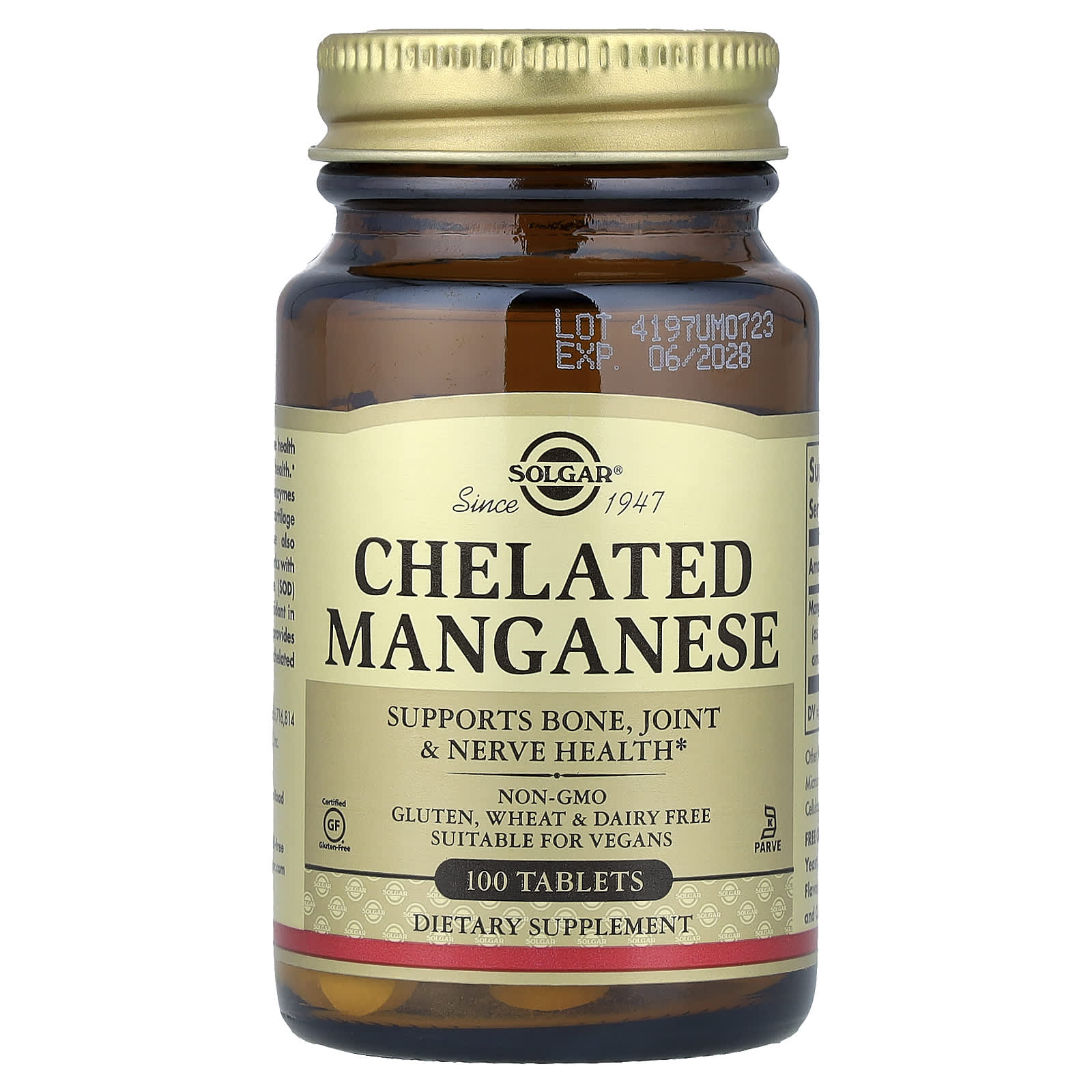 

Chelated Manganese, 100 Tablets (8Mg per Tablet)