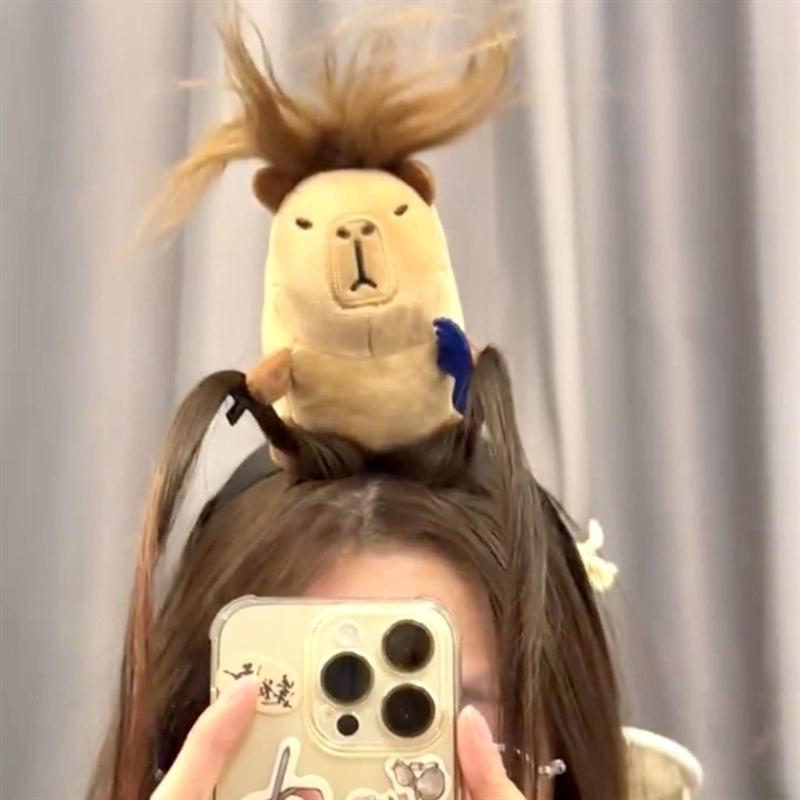 Sött Capybara Hårband Tecknat Djur Hårband Hårbygel för Ungdomar och Cosplay Stilfull Barn Flickor Huvudsmycke Smycken
