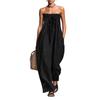 Women's Fashionable Color Sexy Strapless Casual Jumpsuit Without Sleeves