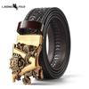 Carved Alloy Buckle Automatic Buckle Trouser Belt Genuine Leather Men's Belt Casual All-match Belt