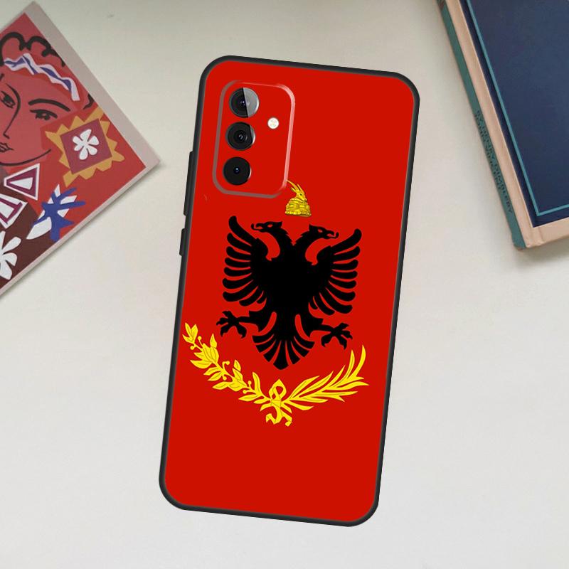 Albania Flag Eagle Case For Samsung Galaxy A13 A53 A33 A23 A06 A56 A16 A36 A55 A35 A17 A54 A34 A14 A52 A32 A15