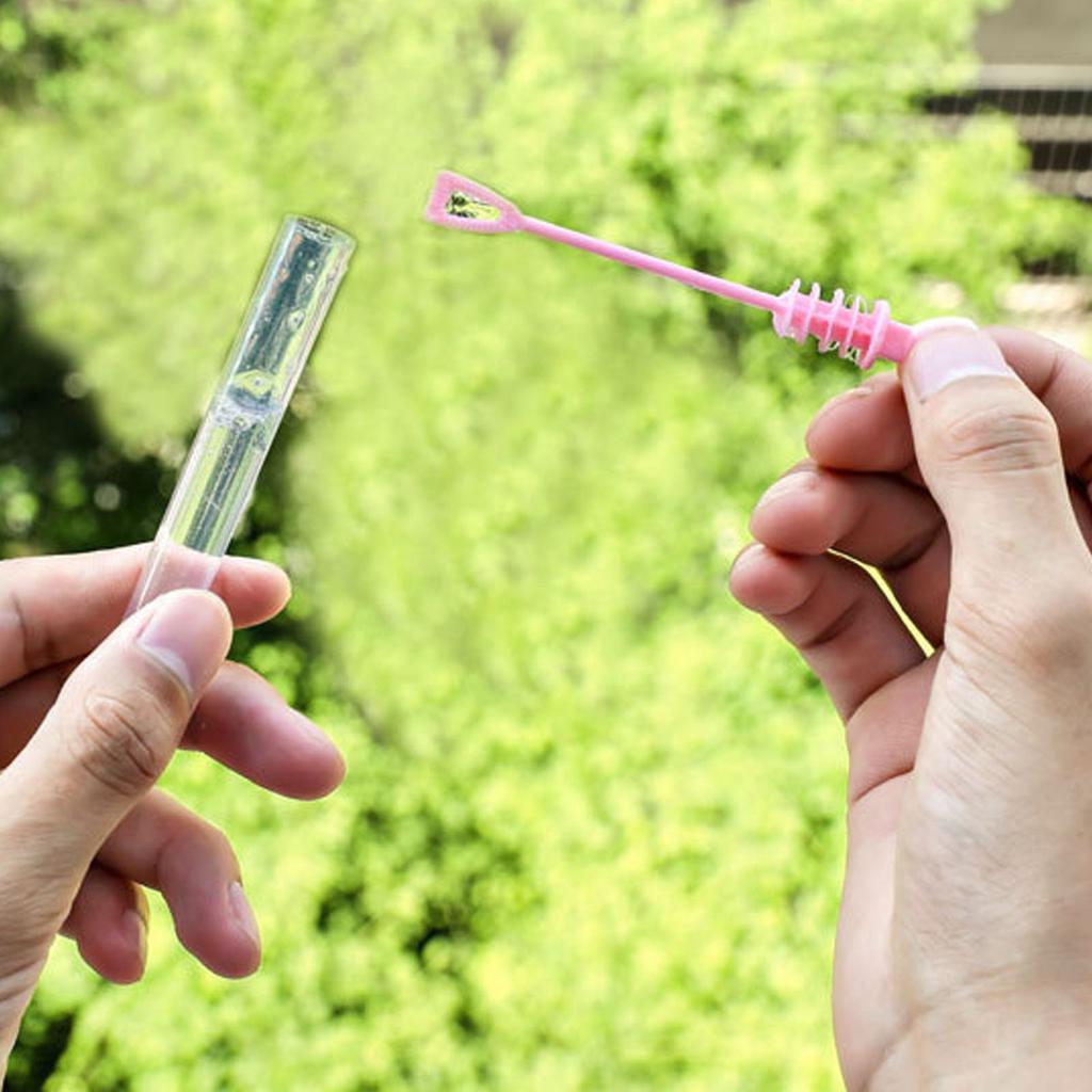 48PCS Bubble Wand Plastic Bubble Glue Environmentally Friendly Bubble Blower Tube for 4 To 6 Years Old Kids