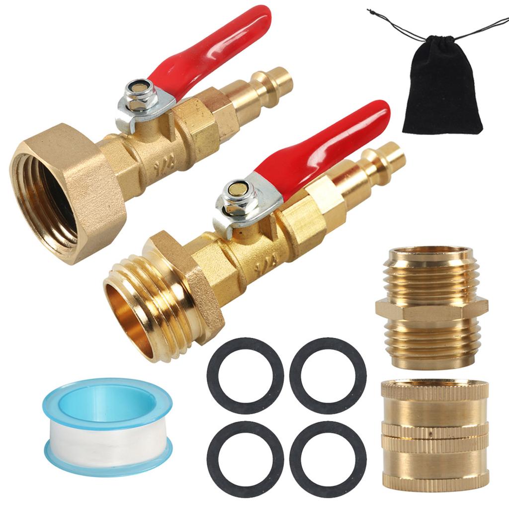 Standard Winterize Ausbläser Adapter Winterisierungs Werkzeug Mit 1/4" Schnellkupplungsstecker Und 3/4" Gartenschlauchgewinde